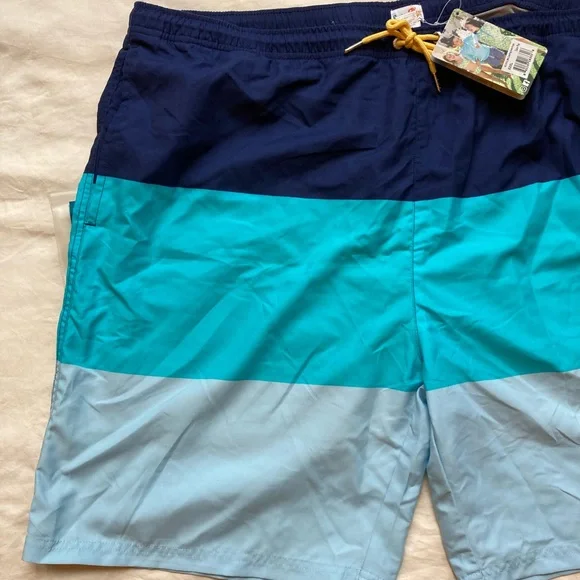 SwimZip Men's 8" Swim Trunks Boxer Brief Liner"Color Pop" UPF 50 nwt XXXL